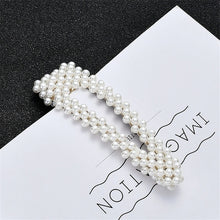 Load image into Gallery viewer, 2019 Fashion Women Full Pearl Hair Clips Snap Barrette Stick Hairpins Hair Styling Tools Hair Accessories Hairgrip Gift
