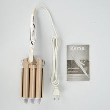 Load image into Gallery viewer, Professional Curling Iron Ceramic Triple Barrel Hair Styler Hair Waver Styling Tools 110-220V Hair Curler Electric Curling 41D
