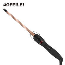 Load image into Gallery viewer, Aofeilei professional 9mm curling iron Hair waver Pear Flower Cone Ceramic curling wand roller beauty Salon Hair Curlers
